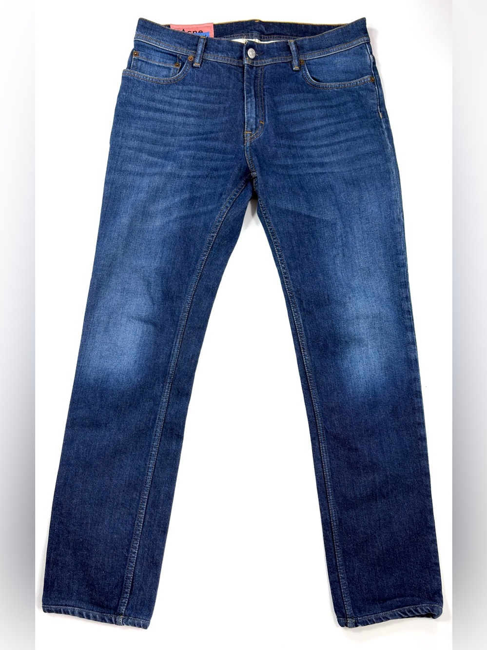 Acne Studios Blå Konst “North” Dark Blue Slim Stretch Jeans – Made in Italy